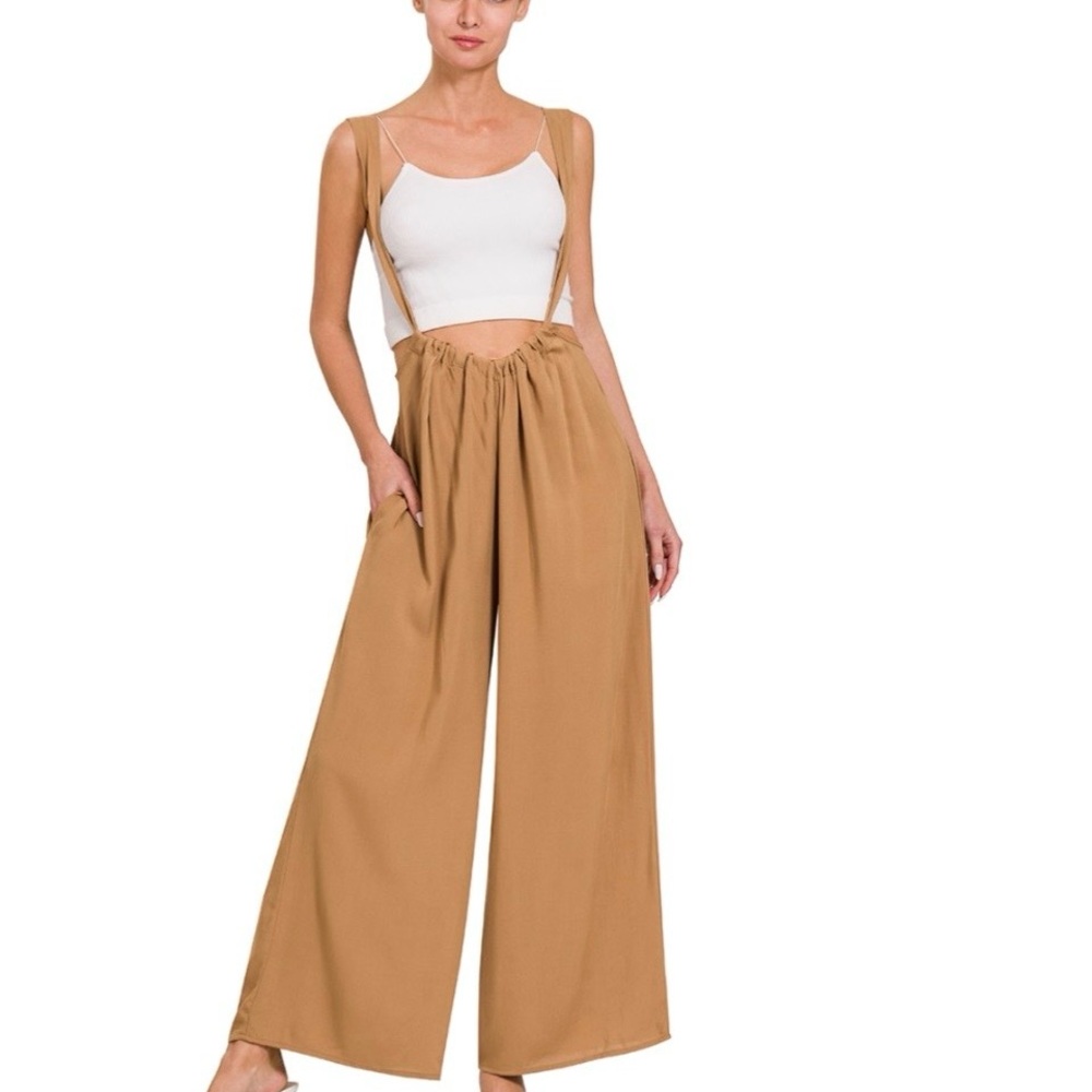 Zenana Outfitters Camel Wide-Leg Pants